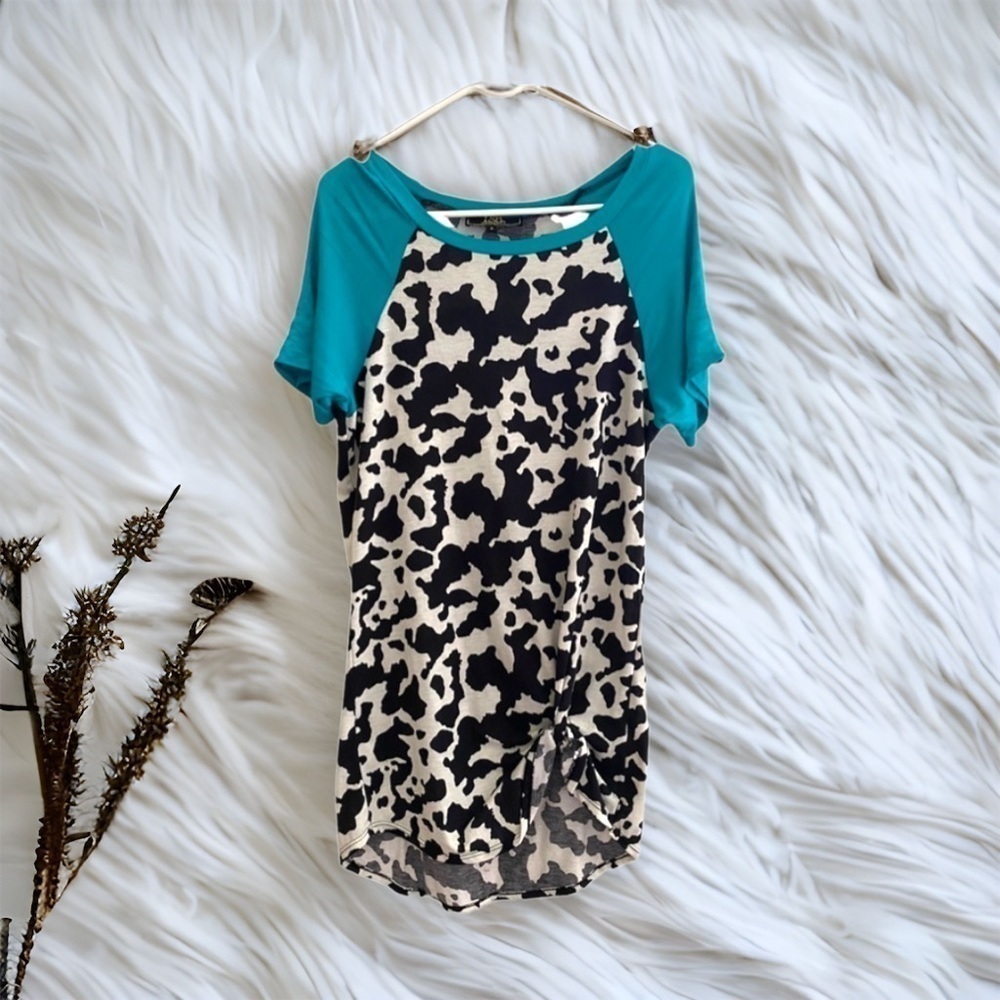 NWOT cow print tunic